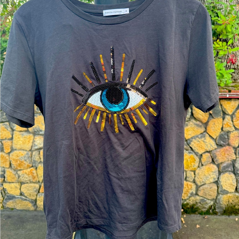 Evil Eye Shirt embellished Sequins
